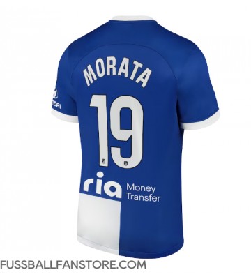 Atletico Madrid Alvaro Morata #19 Replik Auswärtstrikot 2023-24 Kurzarm
